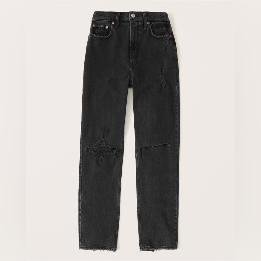 Abercrombie & Fitch Curve Love Ultra High Rise 90s Straight Jean